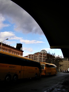 프라하행 Student Agency 버스